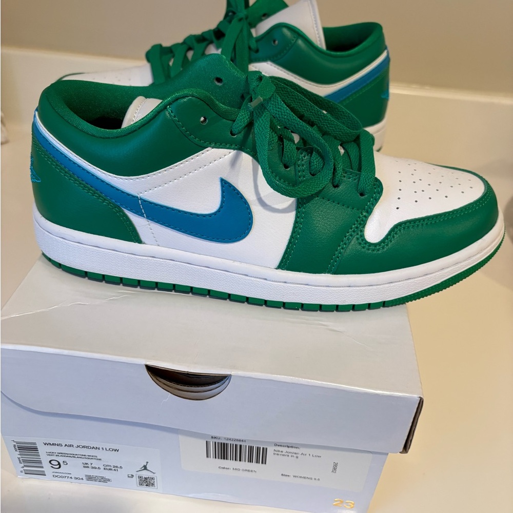 Nike Air Jordan 1 Low Green and Blue